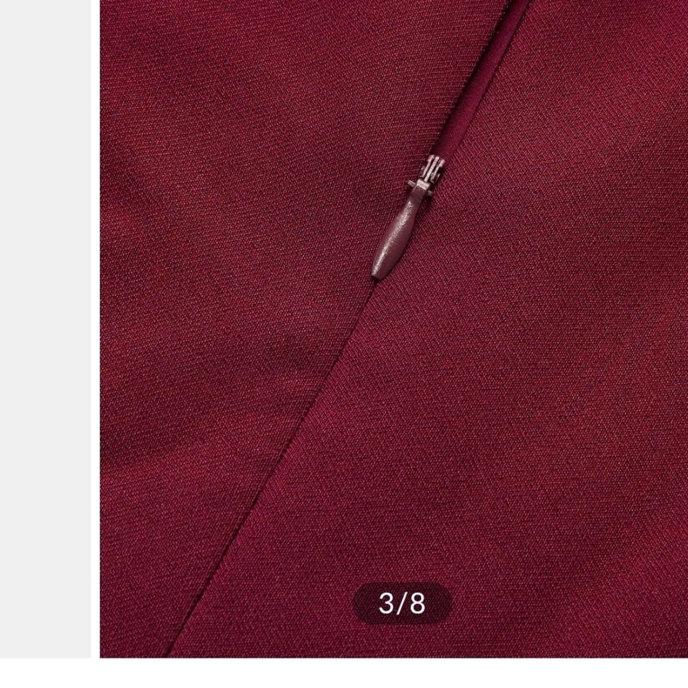 Commense Burgundy Ruffle Mini Dress - Picture 3 of 3